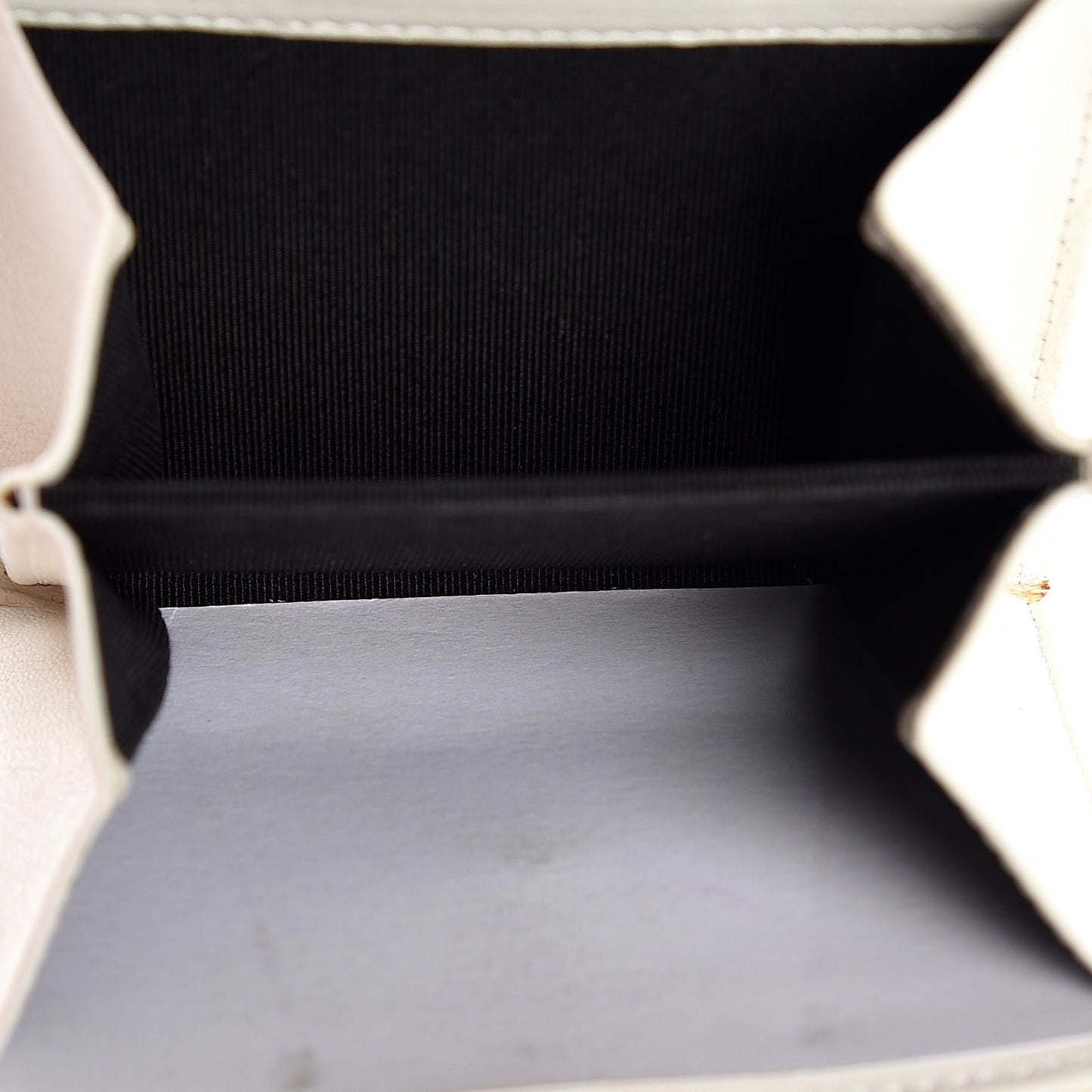 Calfskin Diamond Stitch CC Compact Wallet Ivory