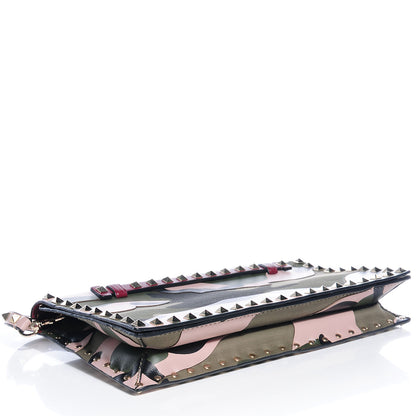 Valentino Garavani Nappa Canvas Camouflage Rockstud Wristlet Clutch Multicolor 4 of 9