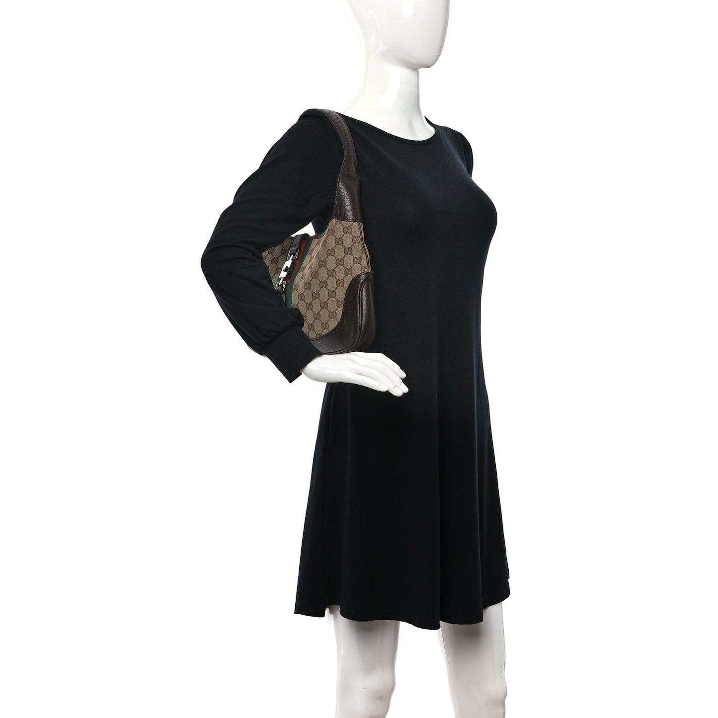 Monogram Web Jackie O Hobo Dark Brown