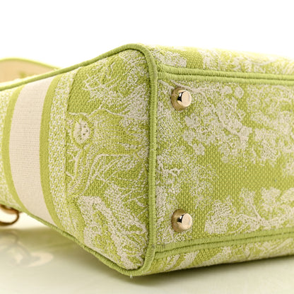 Christian Dior Canvas Toile De Jouy Reverse Embroidered Medium Lady D-Lite Green 9 of 12