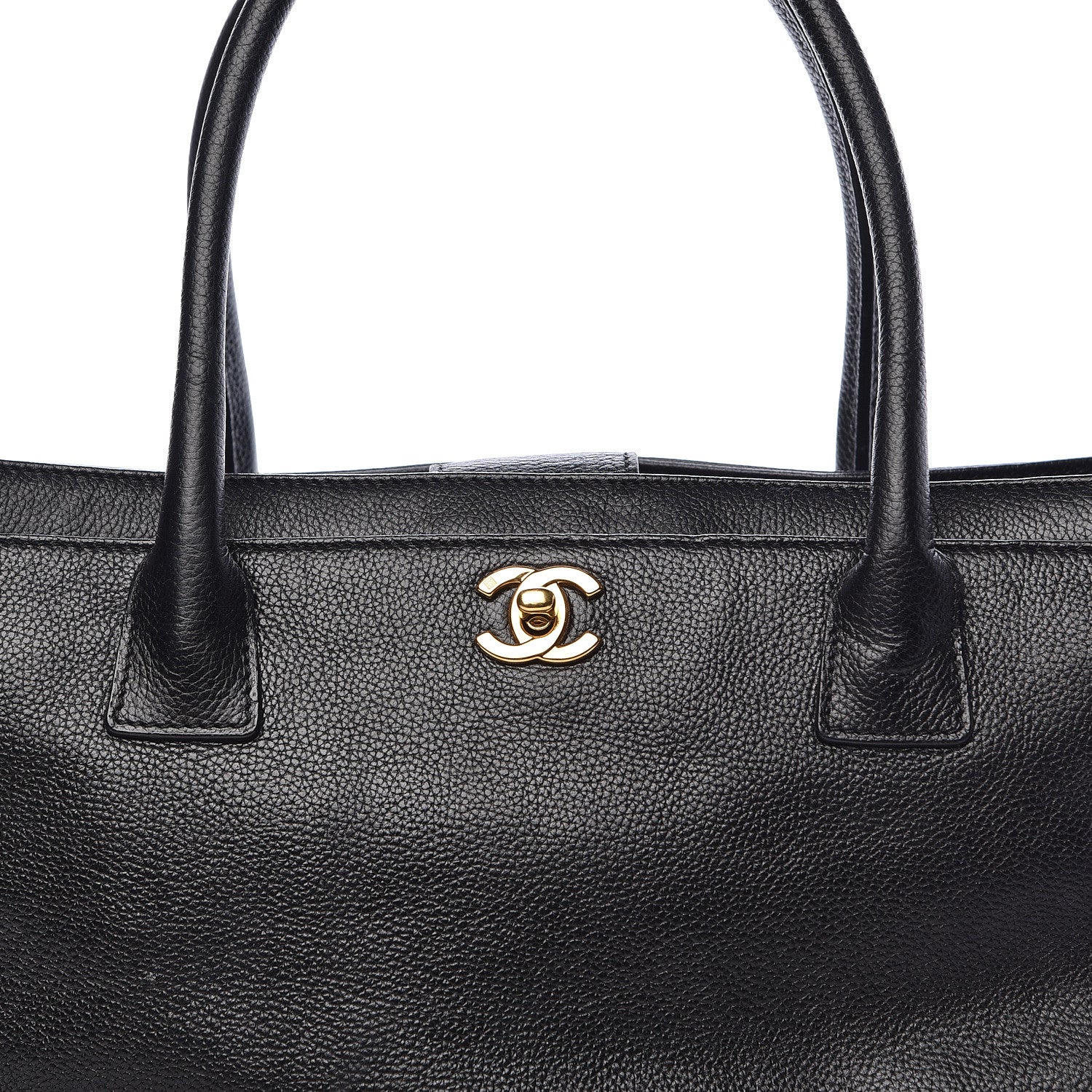 Chanel Calfskin Cerf Executive Shopper Tote Black 19 of 19