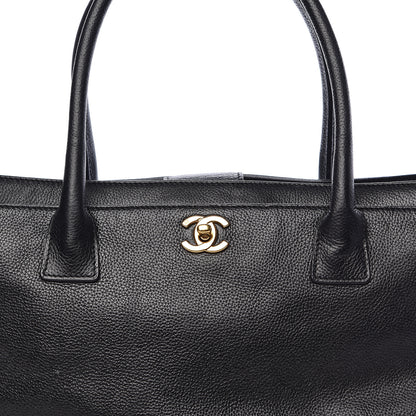 Chanel Calfskin Cerf Executive Shopper Tote Black 19 of 19