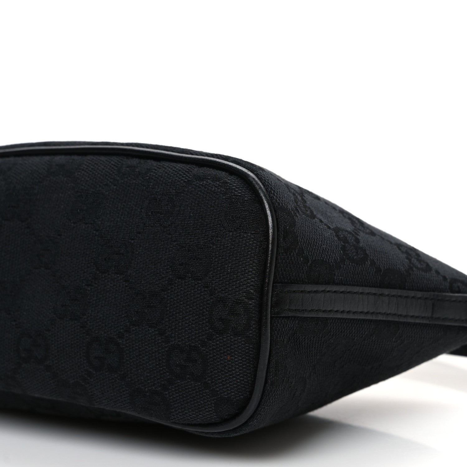 Gucci Denim Monogram Boat Pochette Black 10 of 10