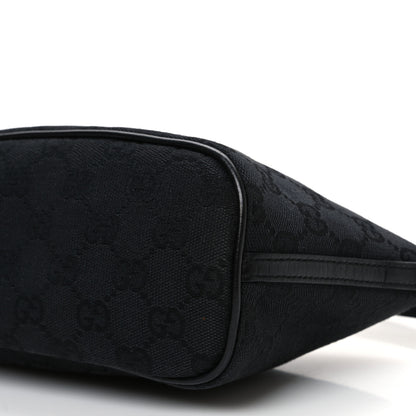 Gucci Denim Monogram Boat Pochette Black 10 of 10