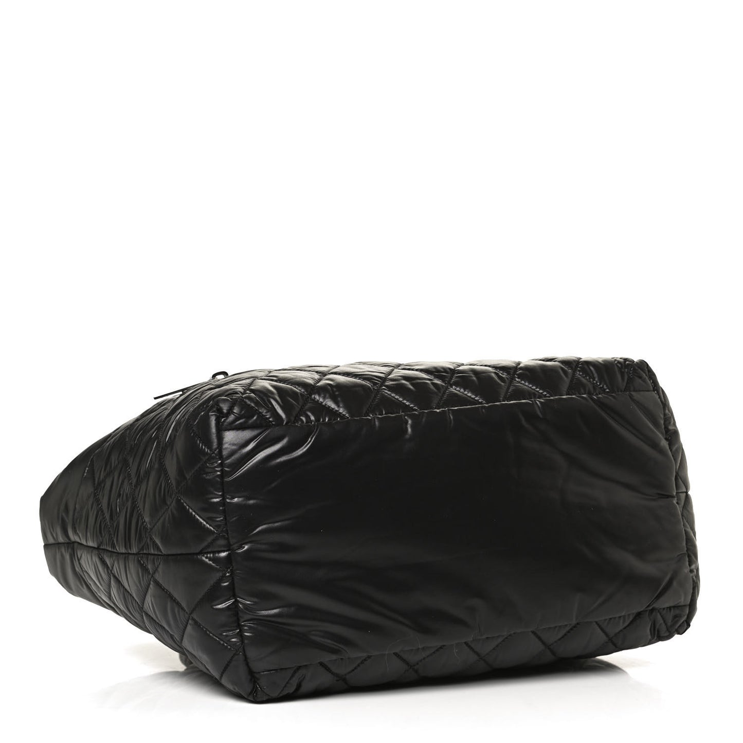 Nylon Quilted Small Coco Cocoon Tote Black
