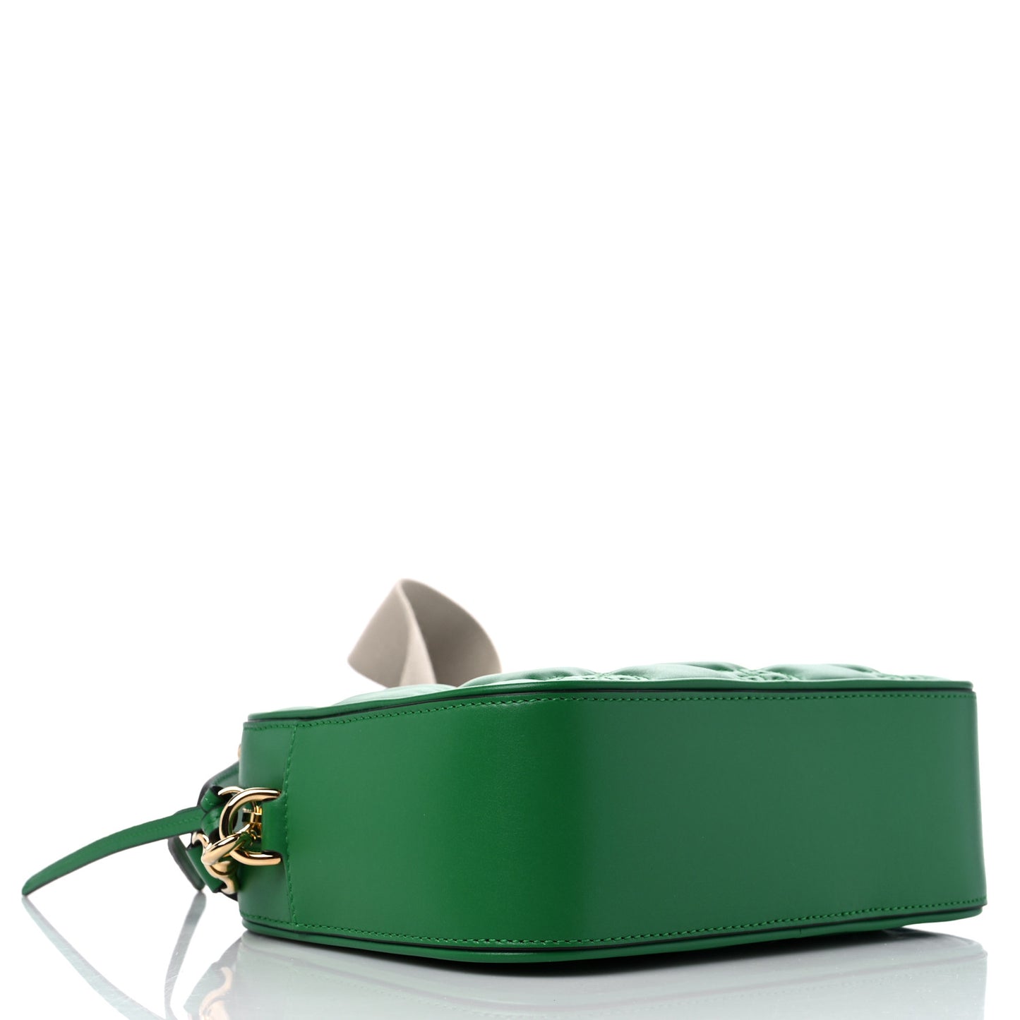 Calfskin GG Matelasse Shoulder Bag Spring Green Natural