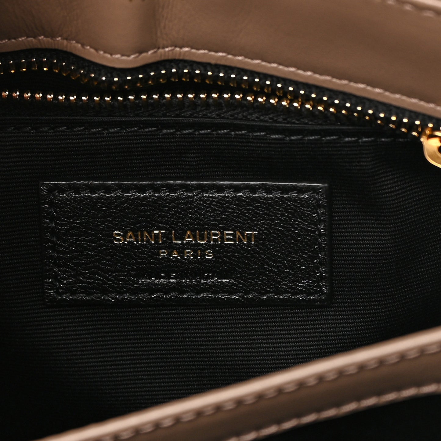Calfskin Y Quilted Monogram Toy Loulou Crossbody Bag Taupe