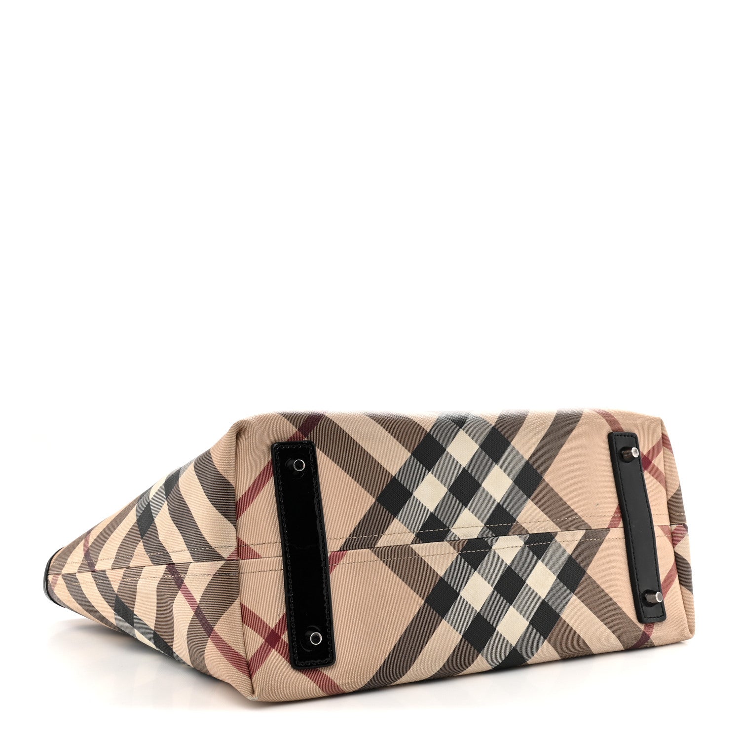 Burberry Supernova Check Small Nickie Tote Black 4 of 12
