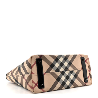 Burberry Supernova Check Small Nickie Tote Black 4 of 12