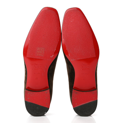 Christian Louboutin Veau Velours Mens Dandelion Flat Loafers 41 Arabica 5 of 14