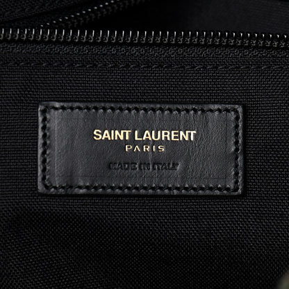 Saint Laurent Canvas Calfskin Camouflage Utilitarian Backpack Kaki Black 6 of 9