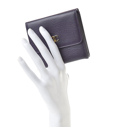 Chanel Goatskin Compact Double Sided Wallet Purple 2 of 12