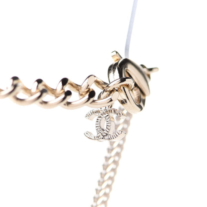 Chanel Crystal Pearl CC Camellia Necklace Gold 6 of 7