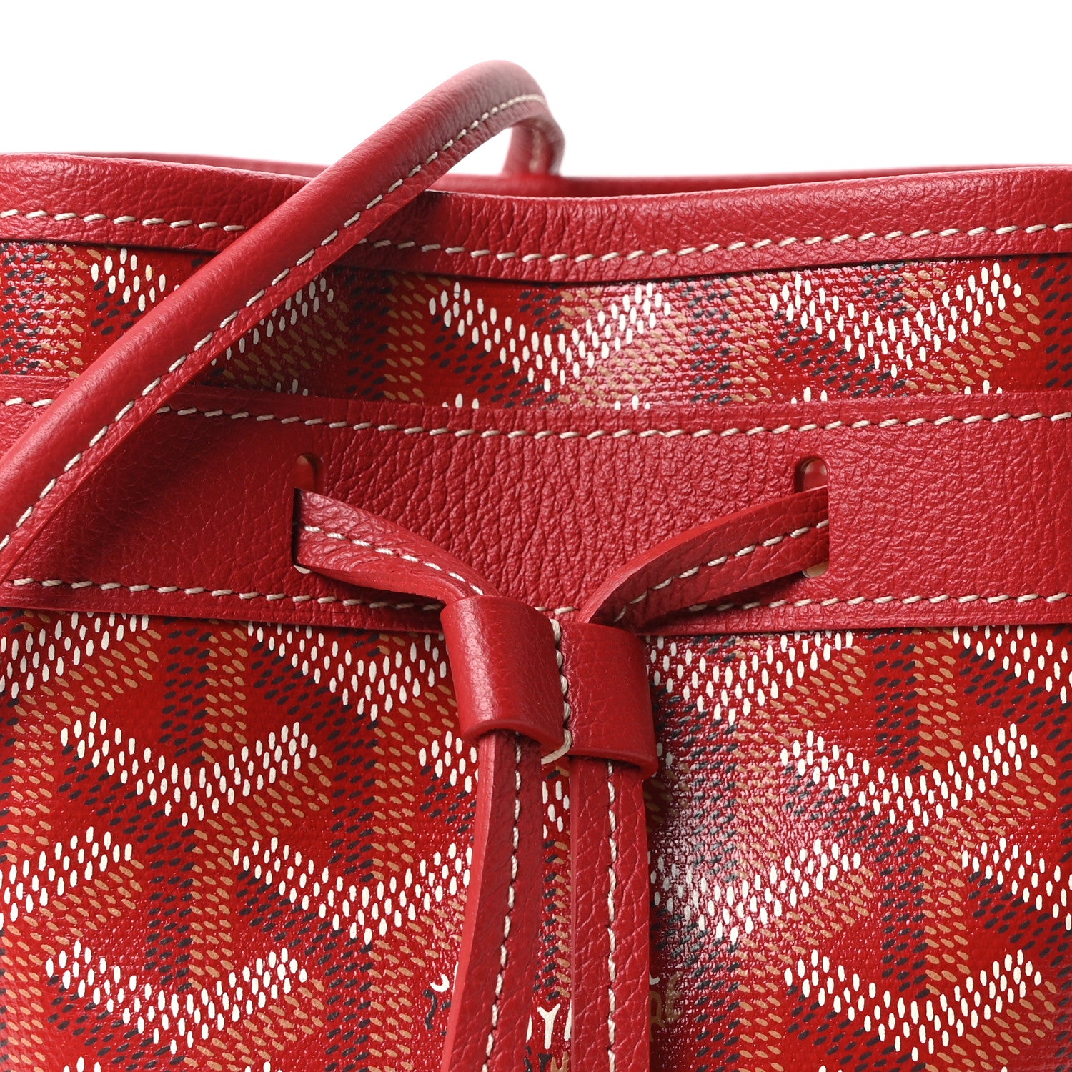 Goyard Goyardine Petit Flot Mini Bucket Bag Red 8 of 10