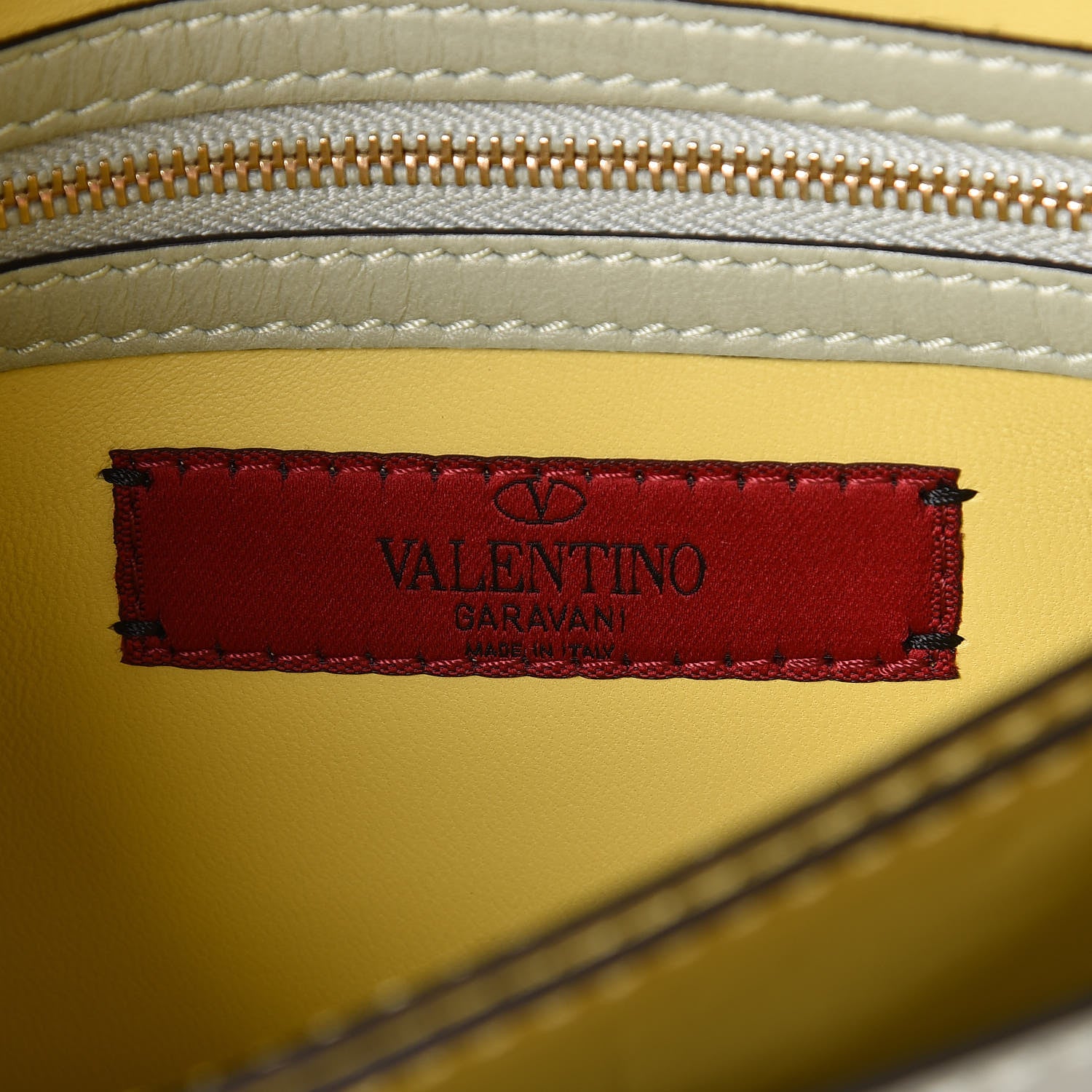 Valentino Garavani Nappa Watercolor Rockstud Wristlet Clutch Rose Green Yellow Sky 6 of 8