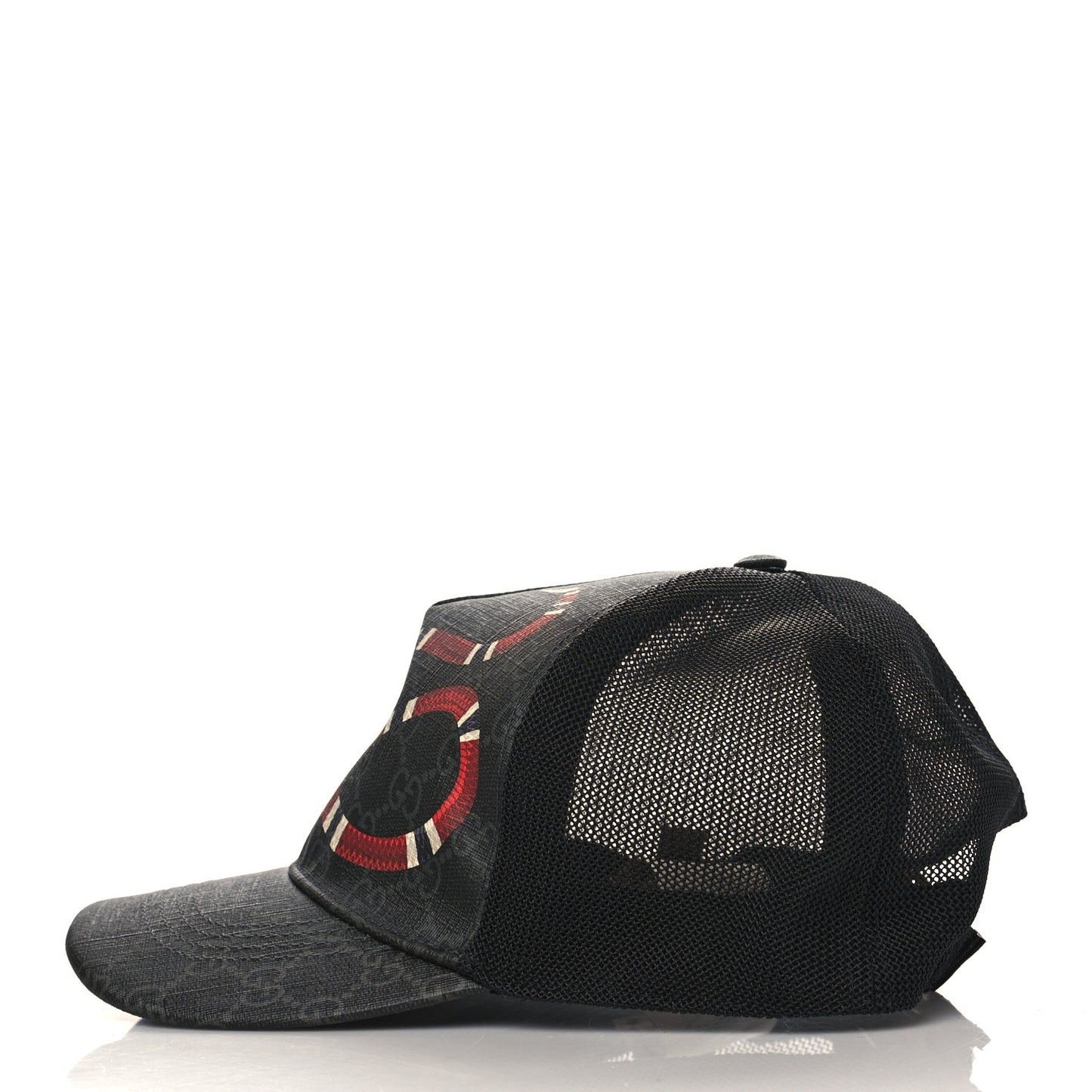 GG Supreme Monogram Kingsnake Print Baseball Hat XXL Black