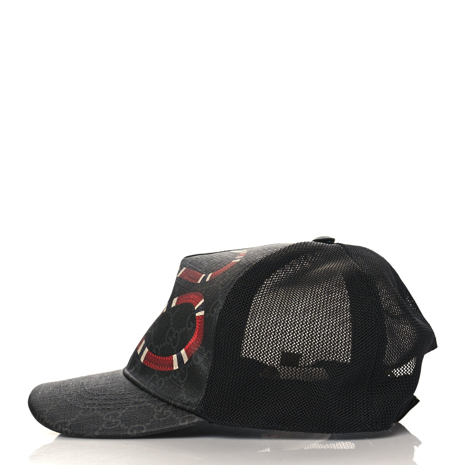 Gucci GG Supreme Monogram Kingsnake Print Baseball Hat XXL Black 4 of 9