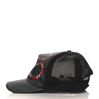 Gucci GG Supreme Monogram Kingsnake Print Baseball Hat XXL Black 4 of 9