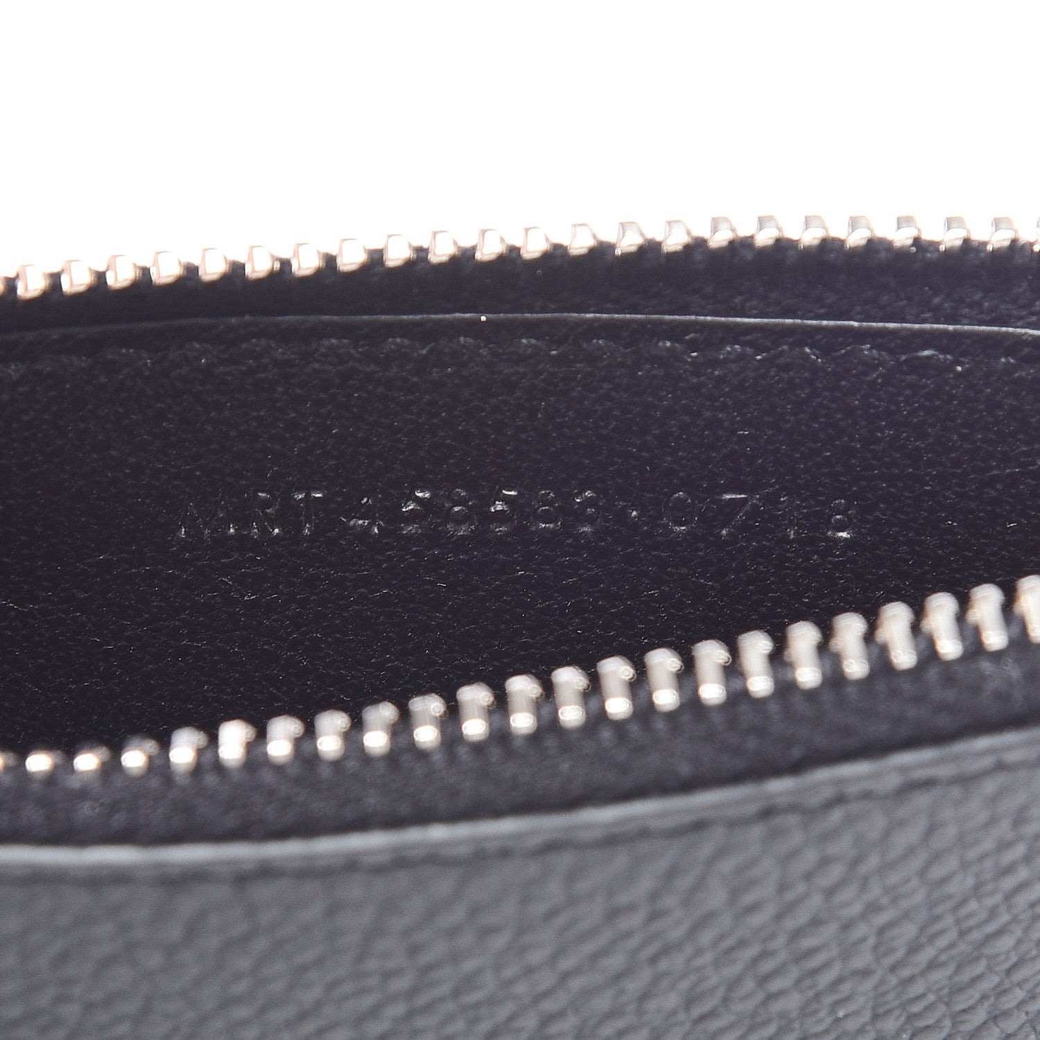 Saint Laurent Grained Calfskin 5 Fragments Zip Pouch Card Holder Black 7 of 10