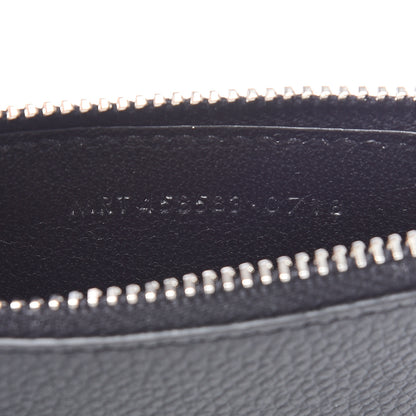 Saint Laurent Grained Calfskin 5 Fragments Zip Pouch Card Holder Black 7 of 10