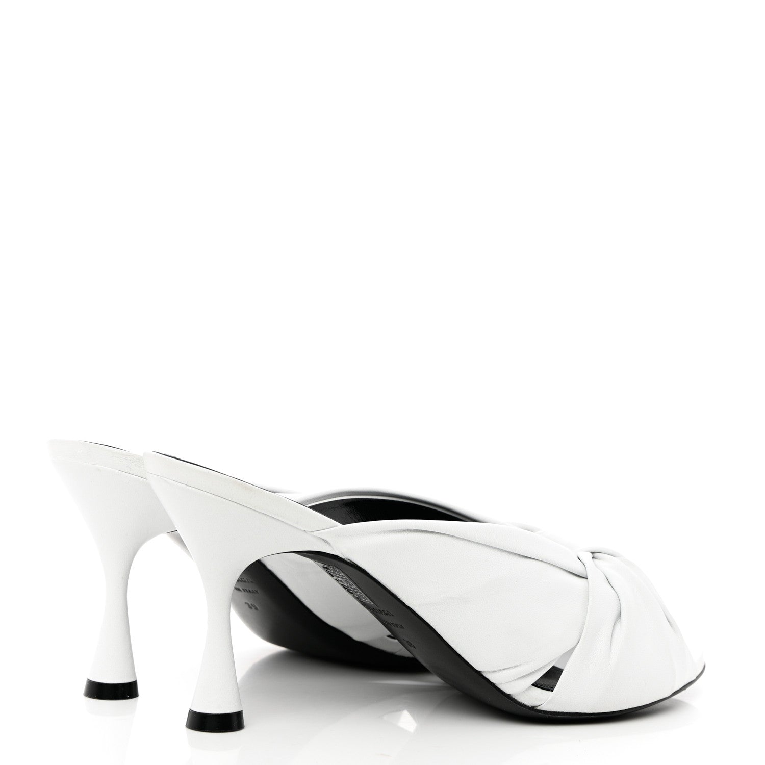 Balenciaga Smooth Nappa Drapy 80mm Slide Sandals 39 White 4 of 9