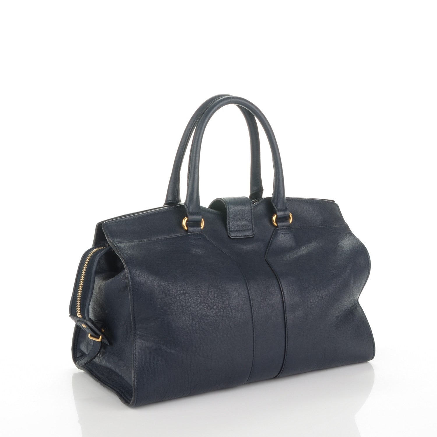 Saint Laurent Sheepskin Medium Cabas ChYc Navy 3 of 7