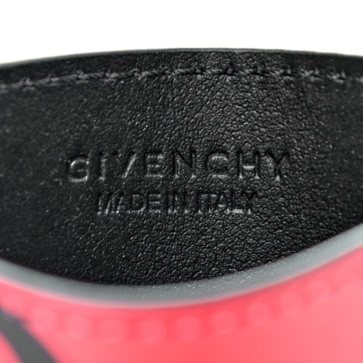 Givenchy Lambskin logo Printed Card Holder Red Black 6 of 8