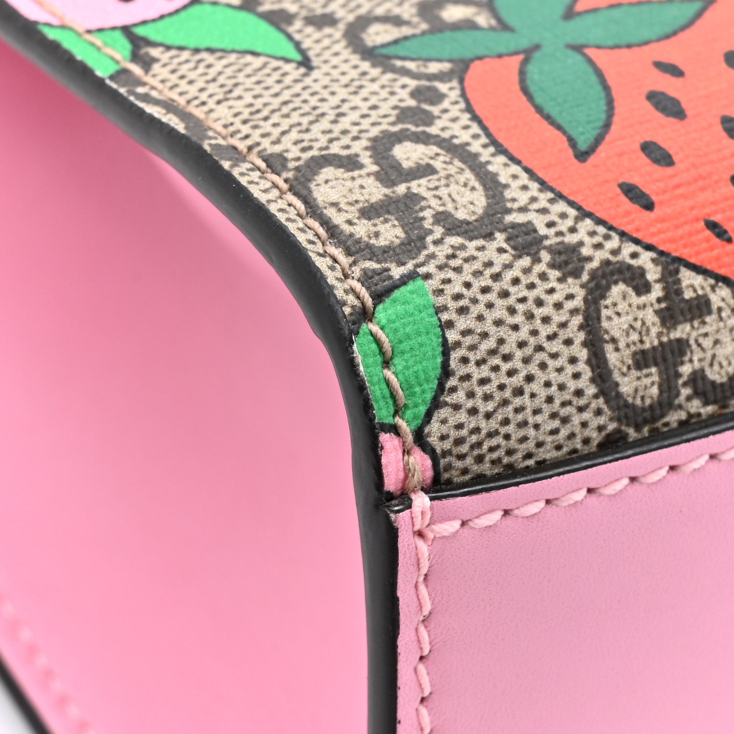 Gucci GG Supreme Monogram Strawberry Small Padlock Shoulder Bag 12 of 14