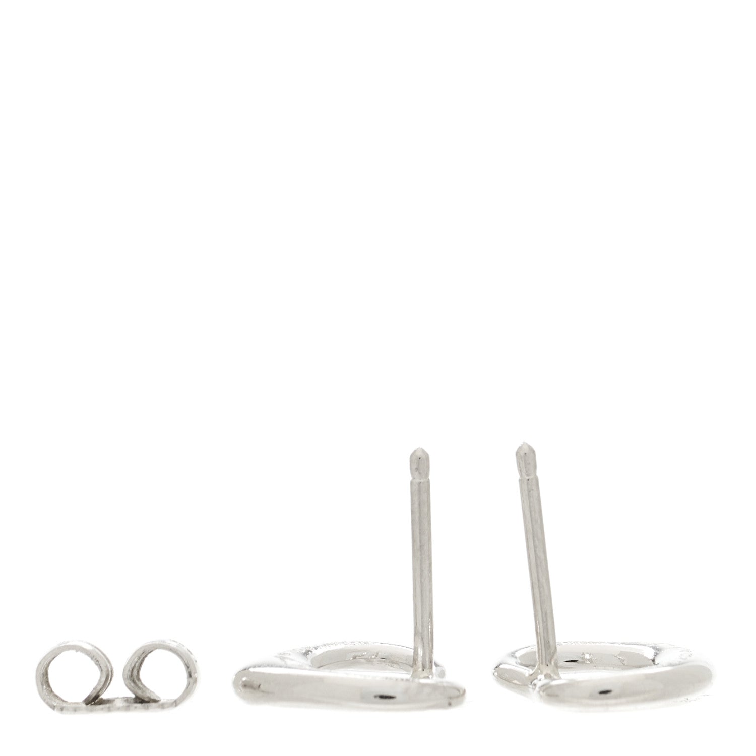 Tiffany Platinum Elsa Peretti Open Heart Earrings 3 of 4