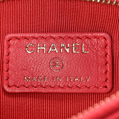 Chanel Lambskin Quilted Small Lucky Charms Cosmetic Case Pink 6 of 9