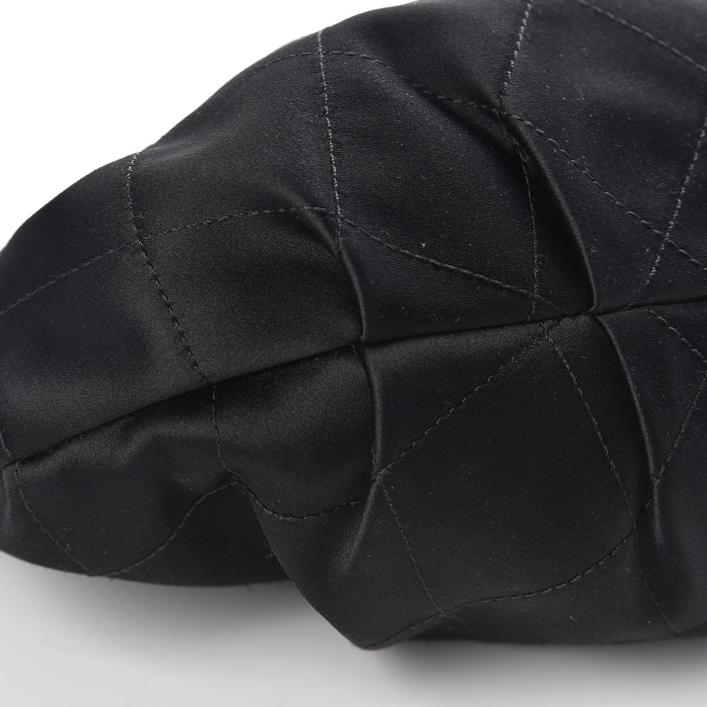 Satin Frame Top CC Small Evening Bag Black