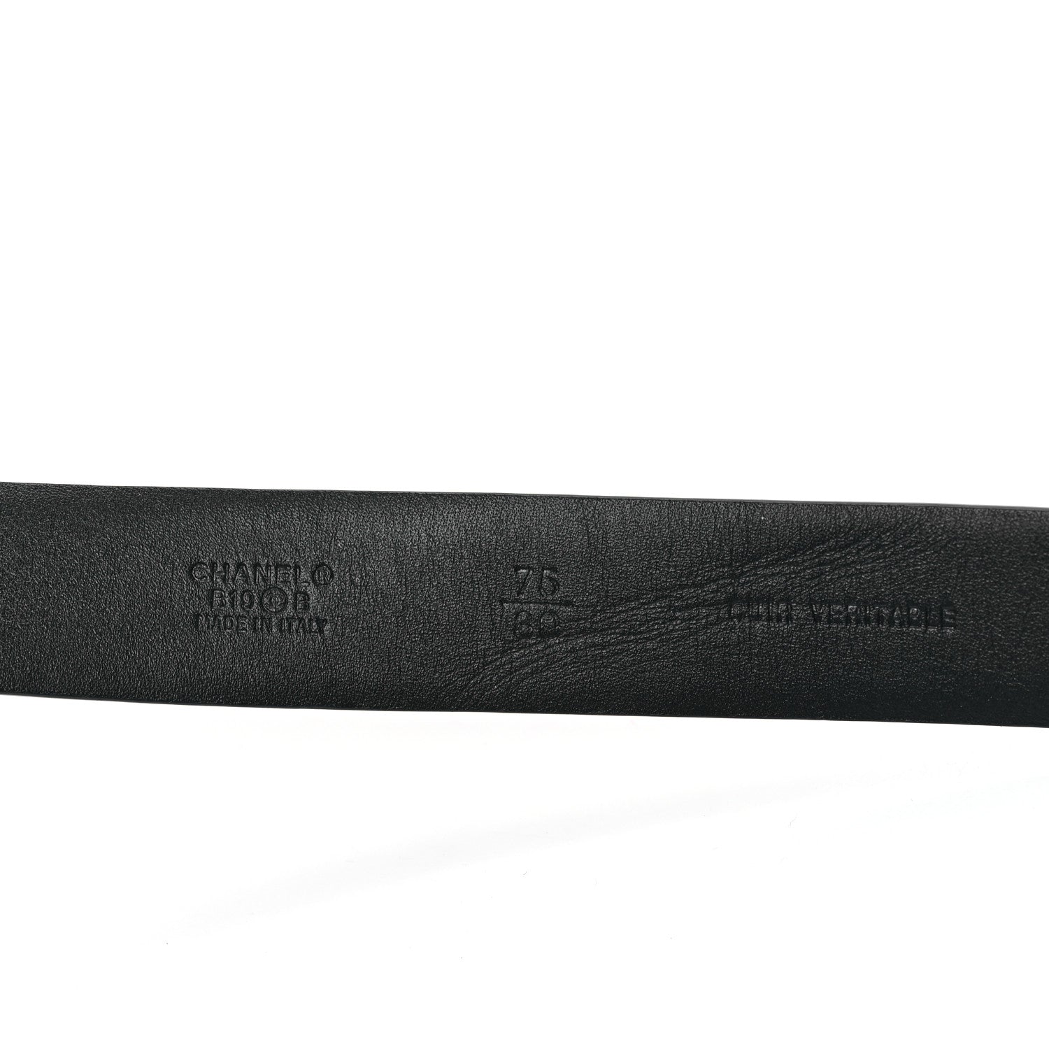 Chanel Calfskin Pearl CC Belt 75 30 Black 3 of 4