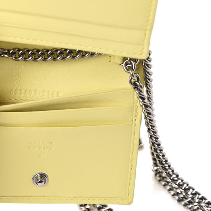Gucci Calfskin Matelasse Mini GG Marmont Wallet On Chain Banana 7 of 12