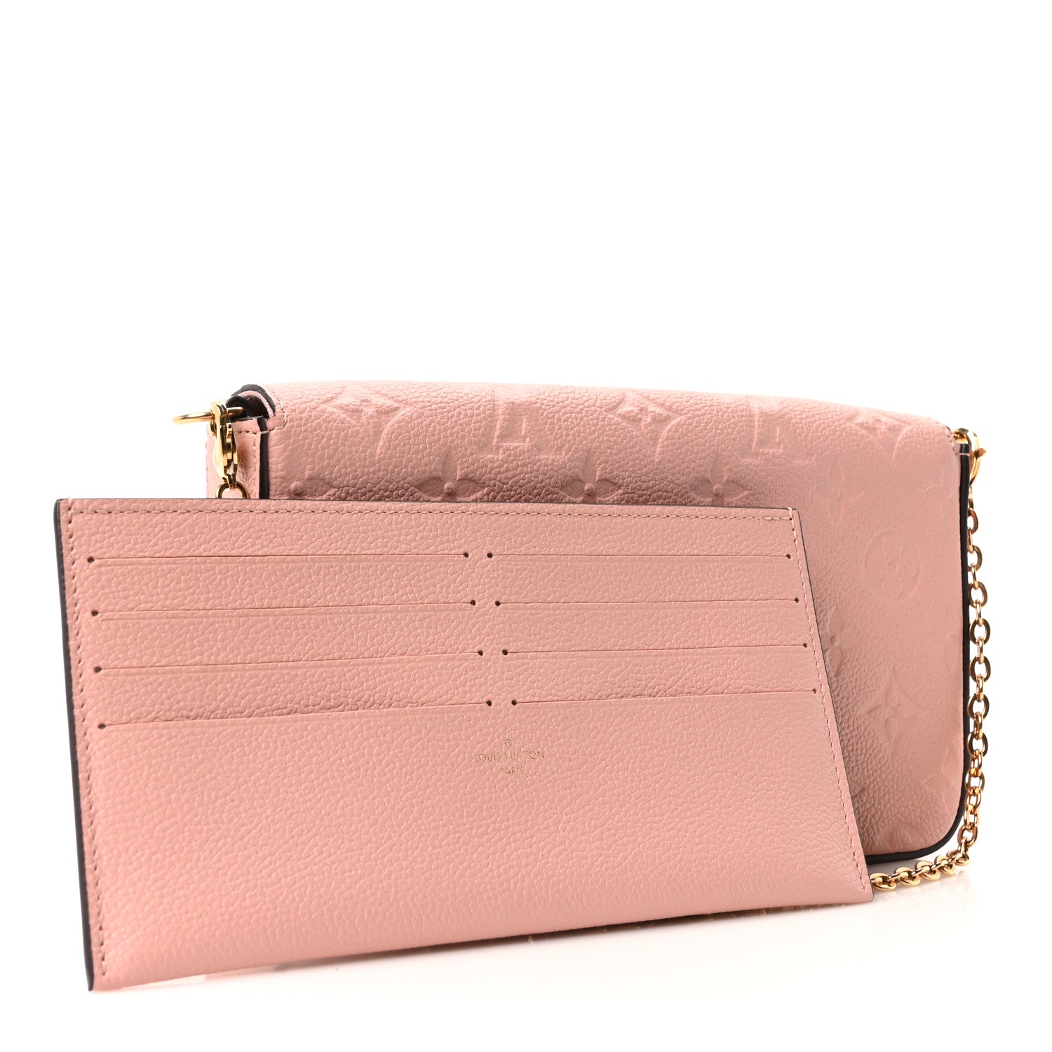 Louis Vuitton Empreinte Pochette Felicie Chain Wallet Rose Poudre 5 of 11