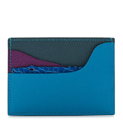 Hermes Epsom Chevre Mysore Calfskin Matte Alligator Histoire Naturelle Petit H Card Holder Multicolor 1 of 7