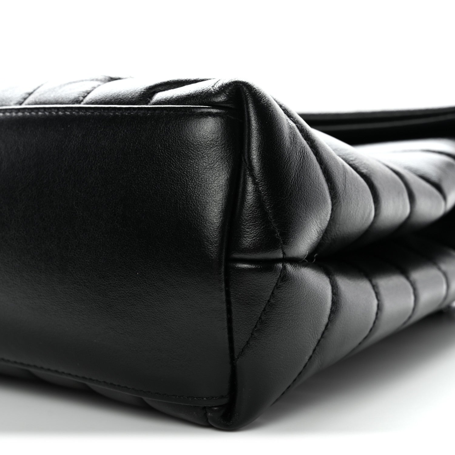 Saint Laurent Calfskin Y Quilted Monogram Monochrome Medium Loulou Chain Satchel Black 10 of 11