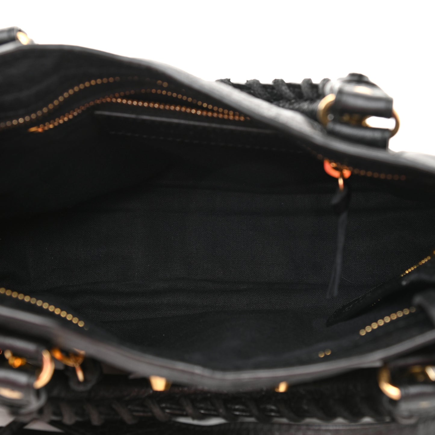 Agneau Classic Gold Hardware Mini City Black