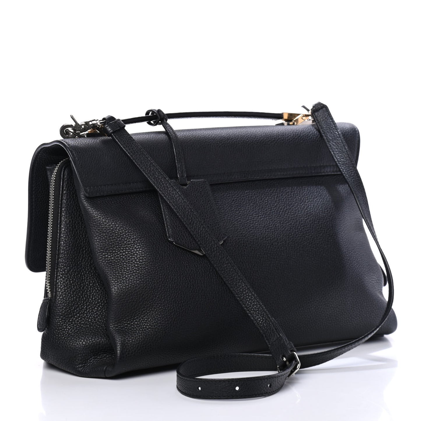 Grained Calfskin Le Dix Small Soft Cartable Black