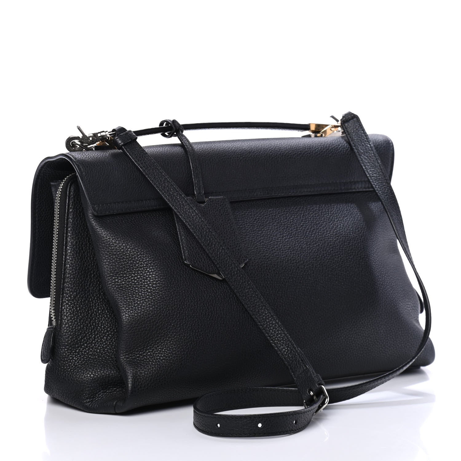 Balenciaga Grained Calfskin Le Dix Small Soft Cartable Black 2 of 4