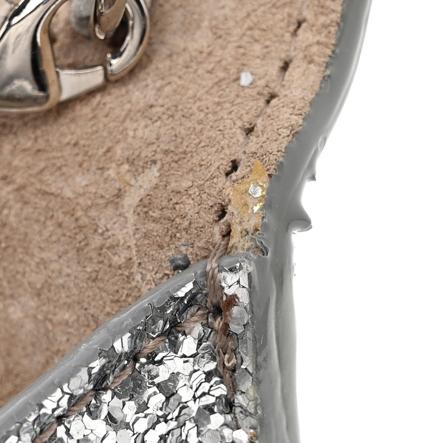 Glitter Emmie Clutch Silver