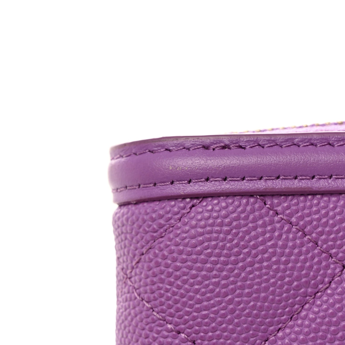 Caviar Quilted Filigree Coin Purse Purple