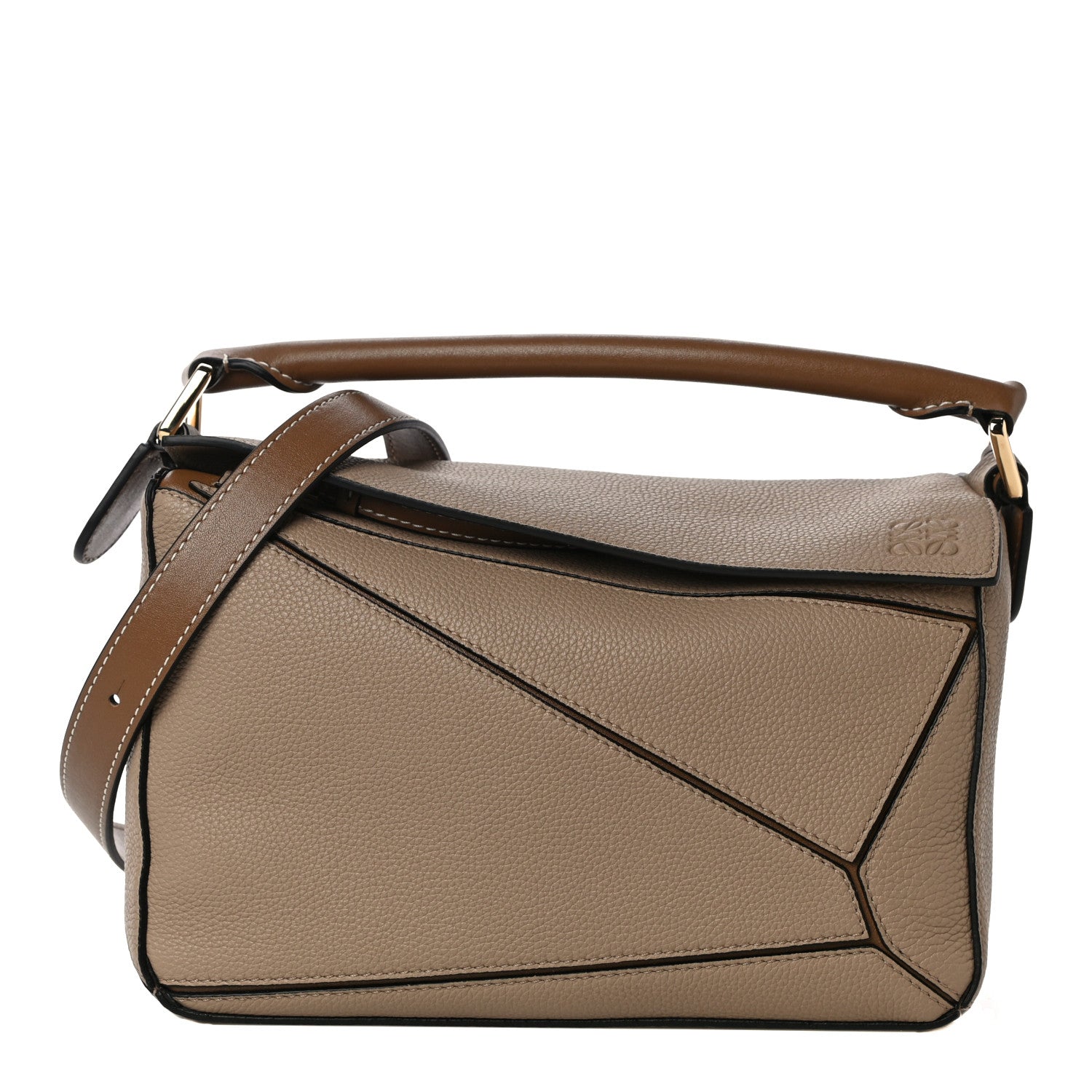 Loewe Grained Calfskin Small Puzzle Bag Sand Mink 1 of 9