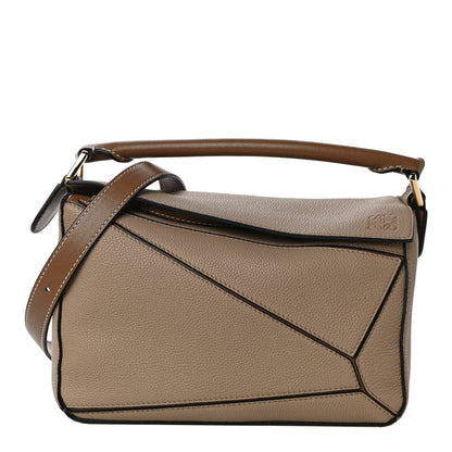 Loewe Grained Calfskin Small Puzzle Bag Sand Mink 1 of 9