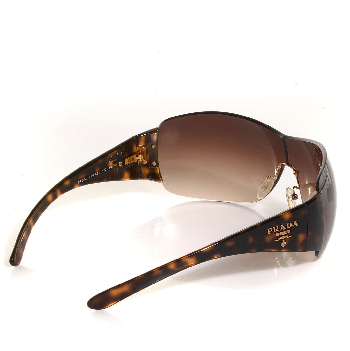 Tortoise Rimless Shield Sunglasses SPR 22M