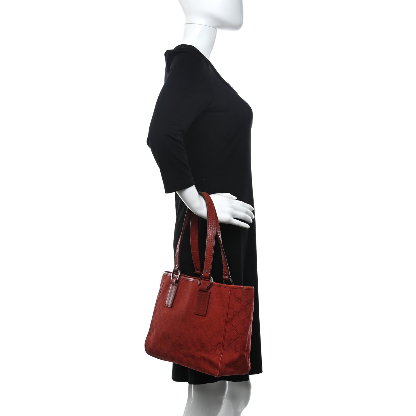 Monogram Medium Tote Red