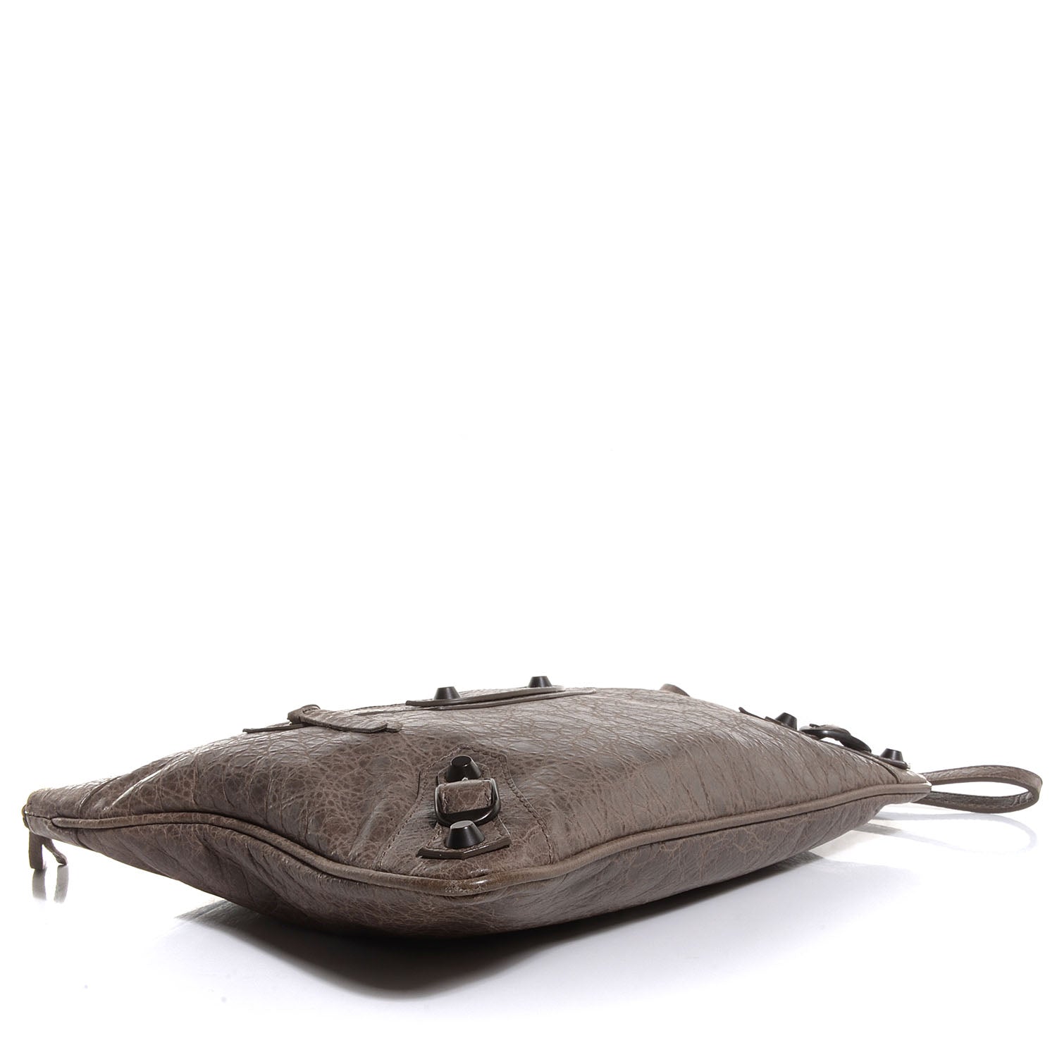 Balenciaga Agneau Classic Hardware Flat Handle Clutch Gris Poivre 4 of 11