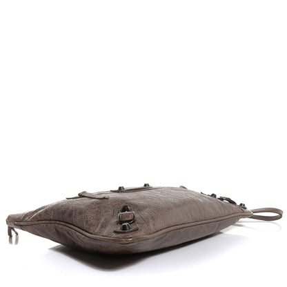 Balenciaga Agneau Classic Hardware Flat Handle Clutch Gris Poivre 4 of 11