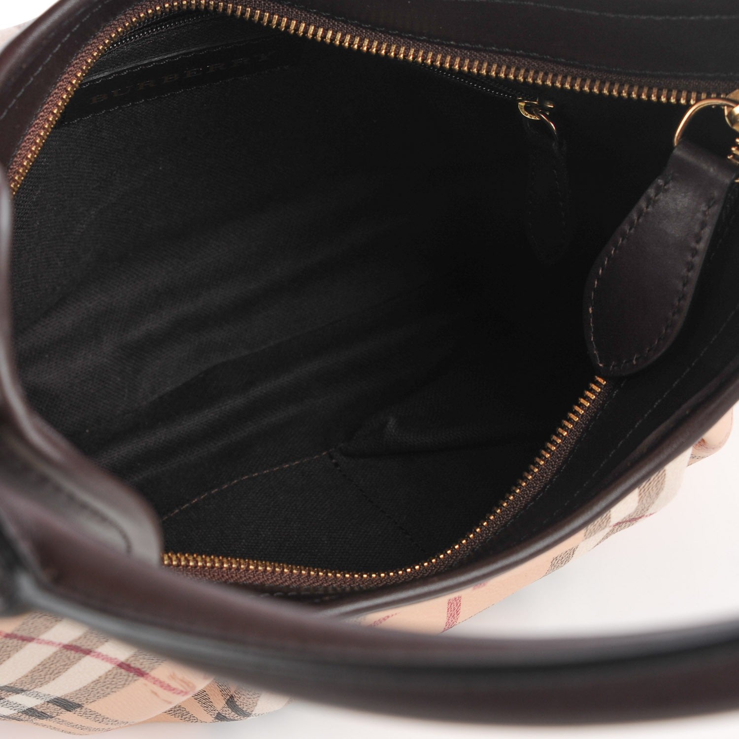 Burberry Haymarket Check Small Brooklyn Hobo Brown 4 of 10