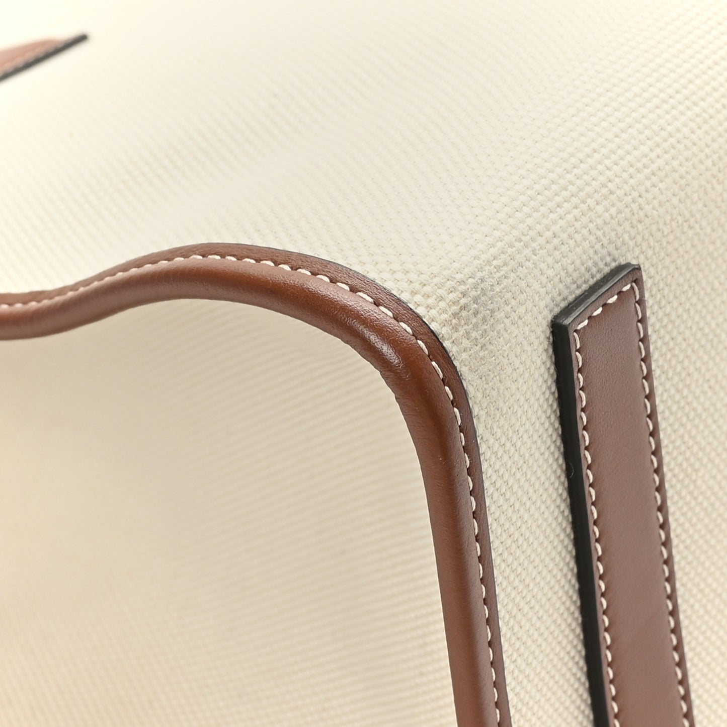 Canvas Smooth Calfskin Medium Two Tone Freya Tote Brown