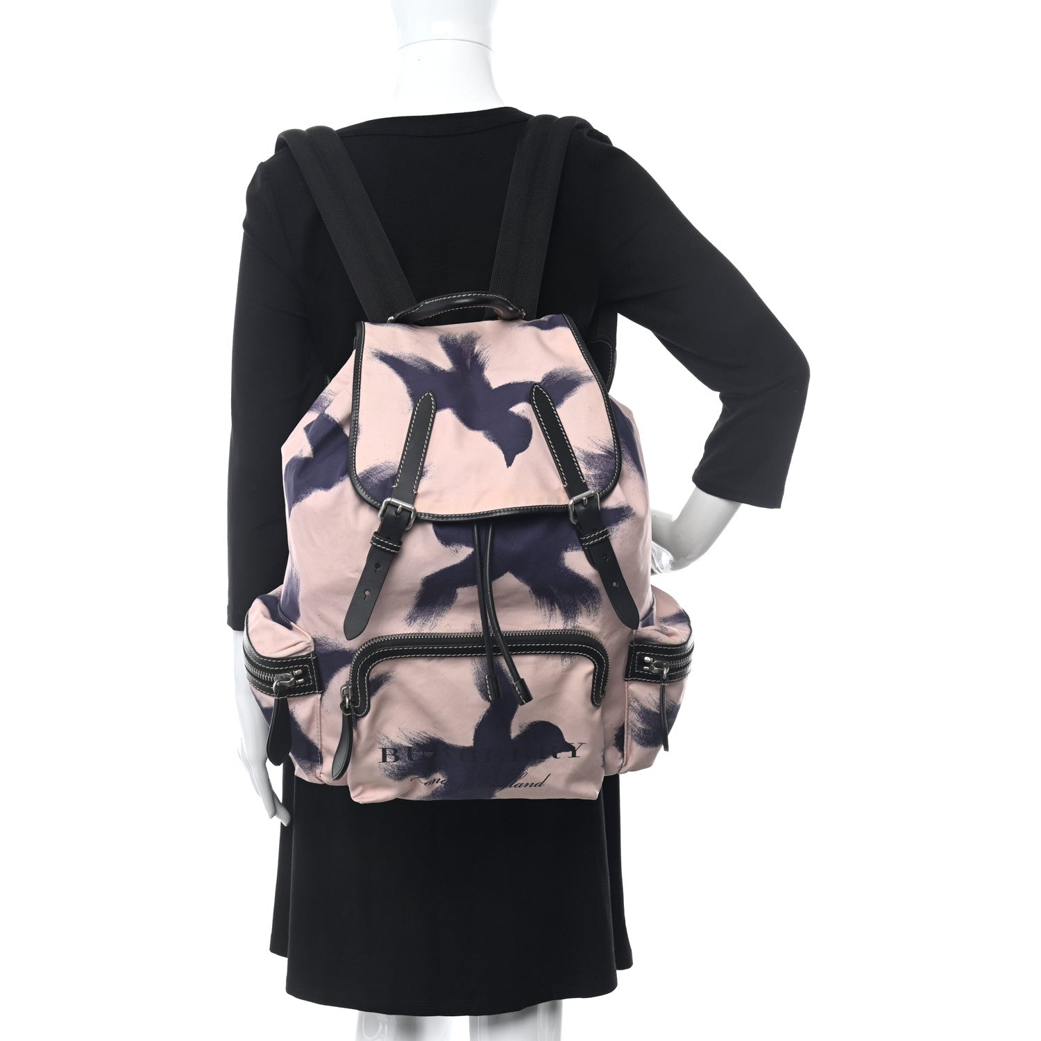 Burberry Nylon Bird Print Large Rucksack Backpack Multicolor 2 of 13
